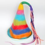 Long colourful sauna hat