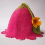 Sauna hat "Pink flower"