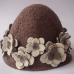 Sauna hat with flowers