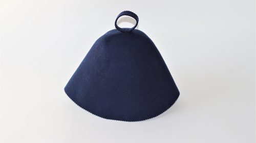 Dark blue sauna hat