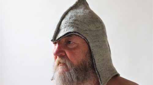 Sauna hat "Silver knight helmet"