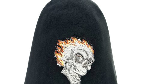 Sauna hat "Flame skull"